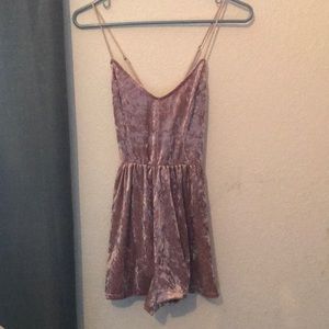 Pink Velvet Romper